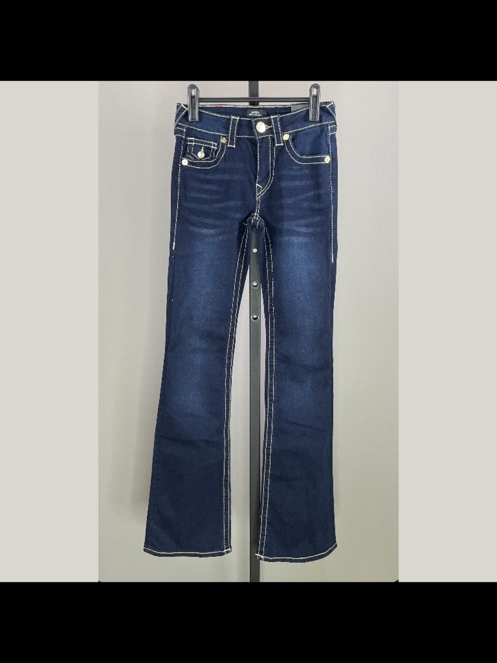NEW True Religion Jeans Womens 24 blue denim Becca boot cut boho indie casual
